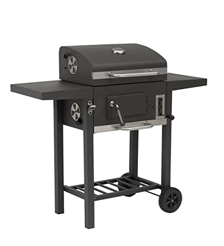 tepro Grillwagen Toronto Compakt (Holzkohle-Grill) mit Rollen, 3-fach höhenverstellbar mit Hebel, Maße ca. 108,5 x 52,0 x 95,5 cm von tepro