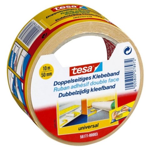 Tesa 56171-00006 Heimwerker doppelseitiges Klebeband 10 m x 50 mm von tesa