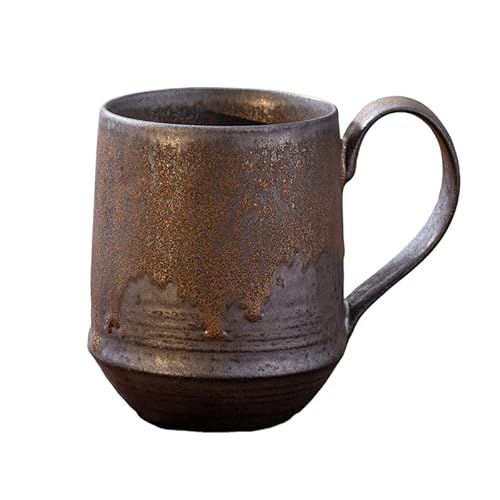 thumbgeek Japanischer Stil Vintage Keramik Tasse für Zuhause und Büro Retro Kaffeetasse (Gilding-E) von thumbgeek