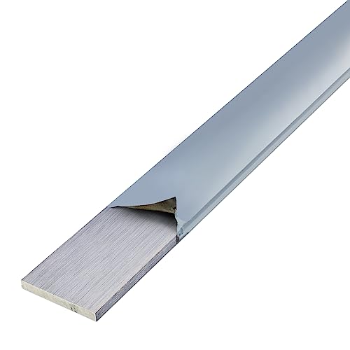 thyssenkrupp Flachprofil Edelstahl K240 geschliffen 50 x 5 mm in 2000 mm Länge | Flachstahl Flachstange Flachmaterial | Werkstoff: 1.4301 V2A von thyssenkrupp