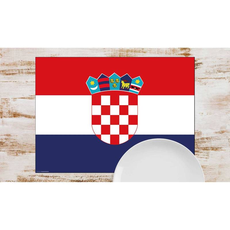 Tischset Kroatische Flagge (12er-Set) von tischsetmacher