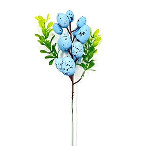 tixoacke Ostereier-Stecklinge, künstliche Blumen, Zweig, bunt, Schaumstoff, Vogeleier, Ostereier von tixoacke