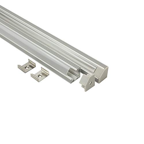 LED Aluprofil A19 silber 2x Endkappe von tktrading24