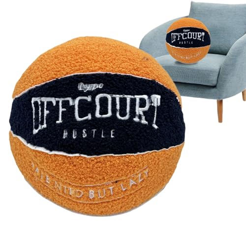 Basketball Kissen 3D, Basketball Plüschtier, Basketball Pillow Weiches Gefüllte Kissen Plüsch Sportbälle Spielzeug, Ballkissen Basketball Gefüllte Puppendekorationen Für Sofa Schlafzimmer, 25cm von tongfeng