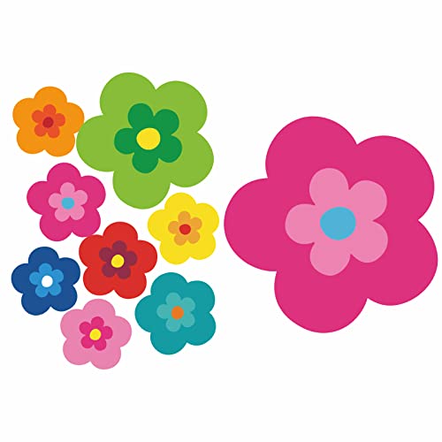 tradercat pril Blumen Sticker I autoaufkleber Blumen 8 Stück als Set I Retro Aufkleber für Jede Glatte Oberfläche, ideal für Ihr Auto I prilblumen Aufkleber (Pink) von tradercat
