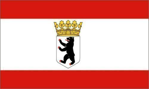 Trends4Cents Top Qualität - Flagge Berlin Mit Bärenwappen Krone Bär Wappen Fahne, 90 X 150 Cm, Extrem Reißfest, Stoffgewicht Ca. 100 G/M² von trends4cents