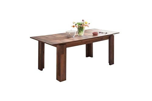 trendteam smart living - Esstisch Küchentisch - Esszimmer - Universal - Aufbaumaß (BxHxT) 160 x 77 x 90 cm - Farbe Old Wood - 110016224 von trendteam smart living