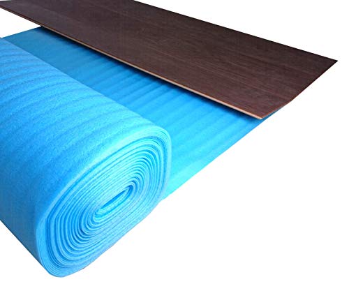 Trittschalldämmung uficell "NORMAL" PE-Schaum 2,0 mm Stark, Dichte ca. 30 kg/m³, Laminatunterlage - BLAU - Rollengröße: 25 m² (25 m² | 1 Rolle) von uficell