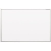 magnetoplan® Schreibtafel, Stahlblech weiß magnetisch, B900xH600mm, mit Aluminiumrahmen von magnetoplan®