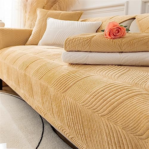 uyeoco Samt-Sofabezug Ecksofa l Form Sofa Überzug Couchbezug Sofa/Couch Wurfdecke Eckcouch 3/2 Sitzer Sofaschutz Schonbezug Sofaschoner Sofabezüge rutschfest Hund Katze (Color : B, Size : 70x150cm) von uyeoco