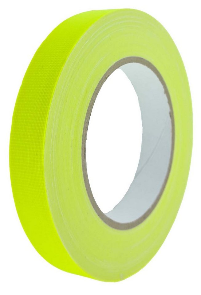 varivendo Klebeband Klebeband 10 mm x 25 m Gewebeband NEON GELB (Rolle, 1-St., Gewebe Klebeband) Gewebeklebeband Neonklebeband Klebeband von varivendo