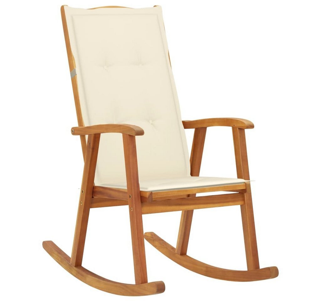 vidaXL Gartenstuhl 3064181 Rocking Chair with Cushions Solid Acacia Wood (311844+43181) (1 St) von vidaXL