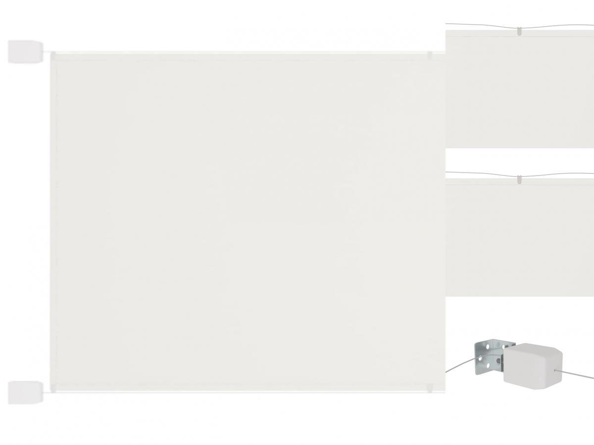vidaXL Seitenmarkise Senkrechtmarkise Weiß 250x420 cm Oxford-Gewebe Sichtschutz Windschutz von vidaXL