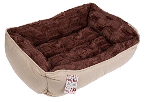 vom Pullach Hof Hundebett Hundekissen Hundekörbchen Katzenbett Katzenkissen 3 Verschiedene Größen Haustierbett Hund Katze Bett Körbchen Kissen (53x43x15) von vom Pullach Hof