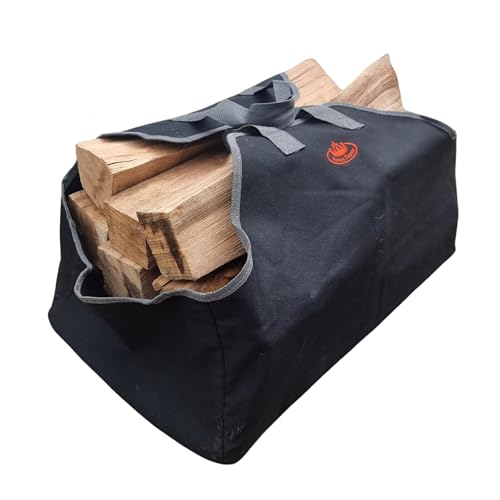 Kaminholzkorb, Kaminholztasche, Tasche für Kaminholz, Feuerholzkorb, Feuerholz Aufbewahrung, Holztasche, Groß, Brennholzkorb von vonlu