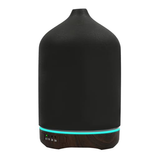 Aroma Diffuser, Duftexpander ätherisches Öl Diffuser mit 7-farbige LED-Licht & 3 Timer Einstellung, Duftöldiffusoren für Büro, Wohnzimmern, Schlafzimmern, Badezimmern, 12 * 20.8cm (Schwarz) von wanwanper