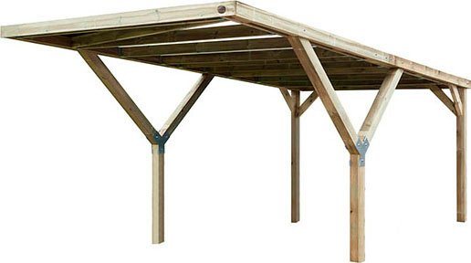 weka Einzelcarport, BxT: 306x606 cm, 241 cm Einfahrtshöhe von weka