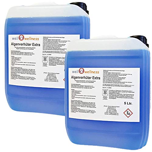 Pool Algenverhüter Extra Blue 2 x 5,0 l Kanister - hochkonzentriert und schaumfrei von well2wellness