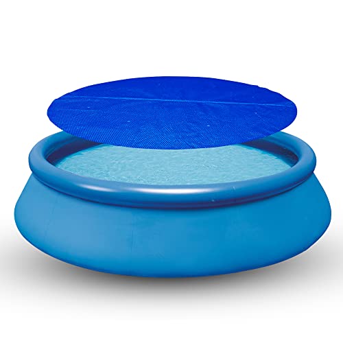 well2wellness Schwimmbad-Solarfolie 400my - Fertig Konfektioniert und Montiert Für Ovalbecken 8,00 x 4,00 m - UV-Stabilisierte Solarfolie - Reguliert Die Temperatur des Pools - Farbe Blau von well2wellness
