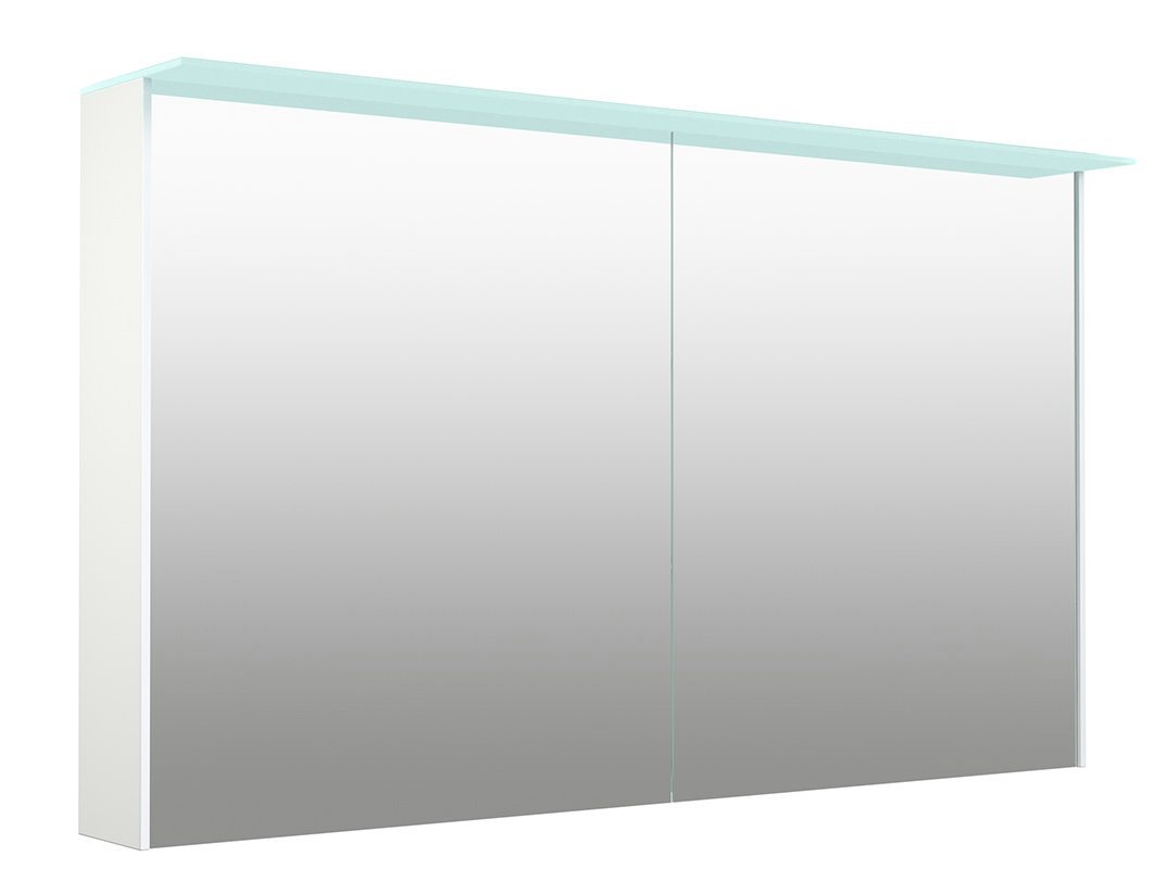 welltime Spiegelschrank D-Line Badmöbel, 121,5 cm breit, doppelseitig verspiegelt, LED-Beleuchtung von welltime