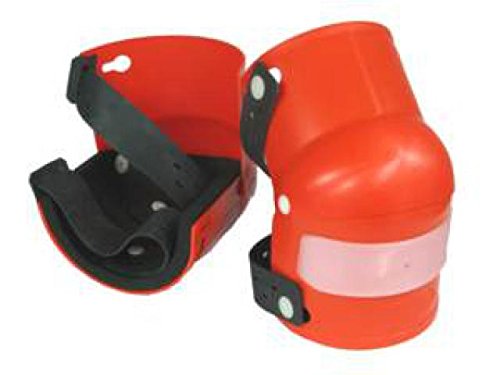 Knieschoner mit Gelenk orange PVC-Hartschale von werkstatt-king