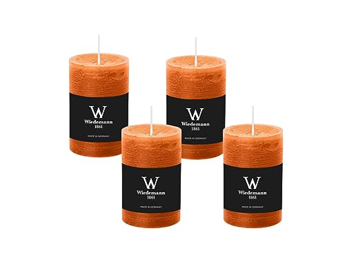 4er Set Adventskranzkerzen Rustik Marble Kerzen durchgefärbt mit Abbrandschutz Dukat 100 x 68 mm von wiedemann kerzen