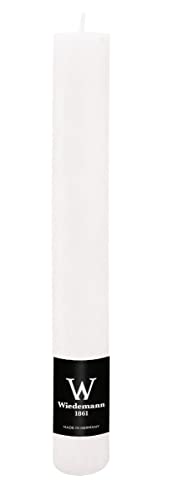 wiedemann kerzen Stabkerze durchgefärbt Marble Rustic Weiß 200 x Ø 35 mm, 1 Stück von wiedemann kerzen