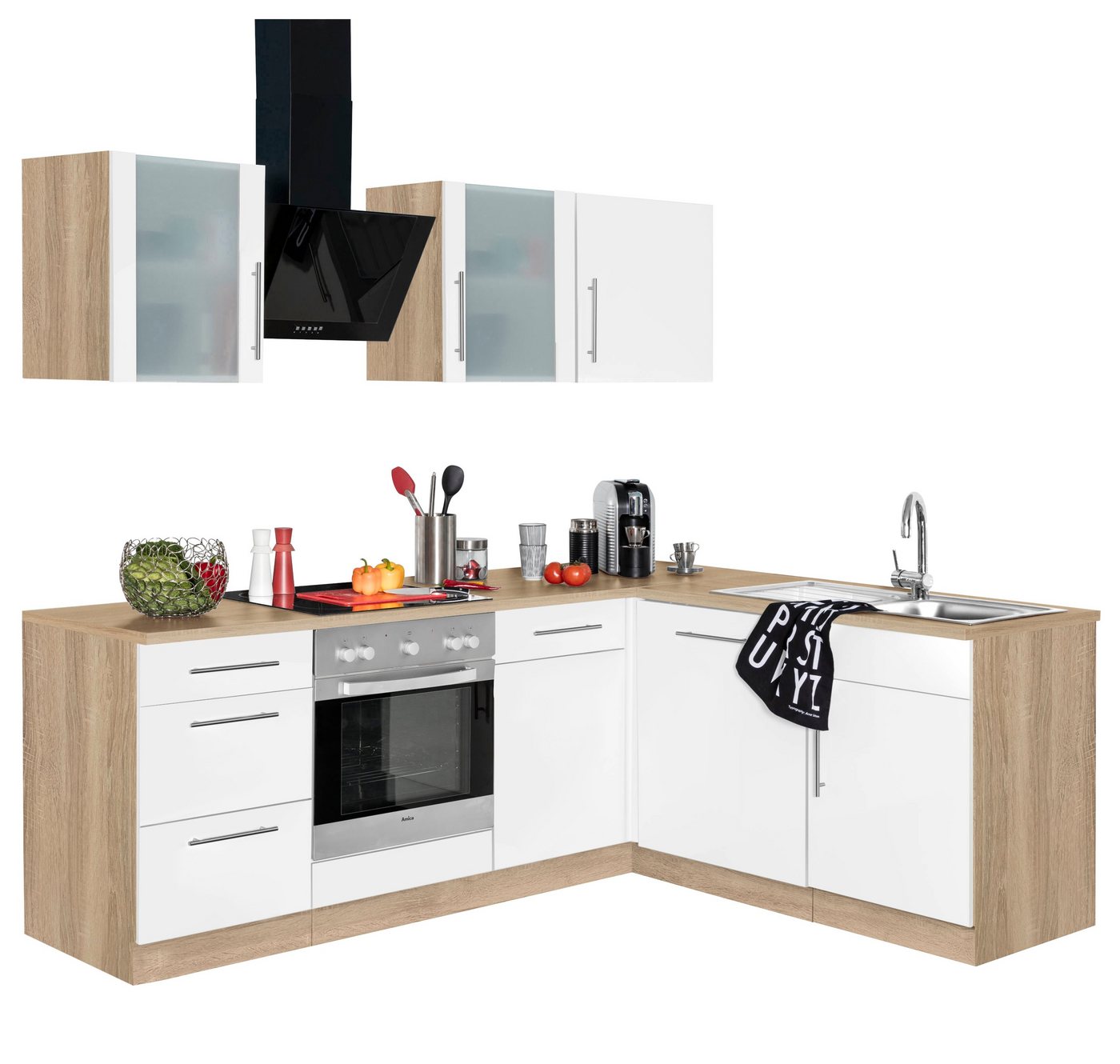 wiho Küchen Winkelküche Cali, ohne E-Geräte, Stellbreite 220 x 170 cm von wiho Küchen