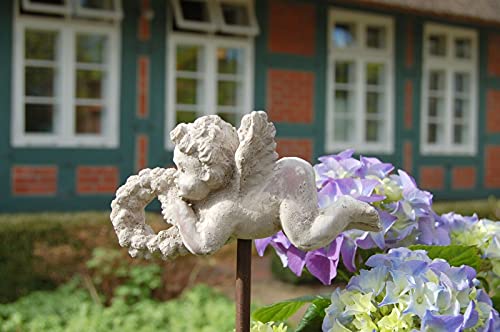 windschief-living Charmanter Gartenstab, Beetstecker Kleiner Engel im Antique Shabby chic Stil von windschief-living