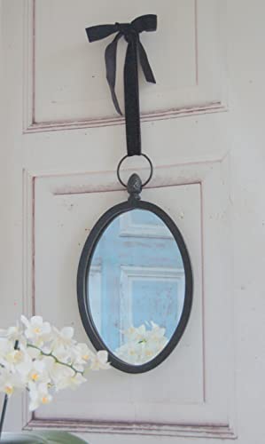 windschief-living Zauberhafter Landhaus Wandspiegel Spiegel Scarlet im Antique Shabby chic, Schwarz von windschief-living