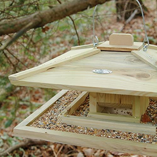 windschief-living Vogelfutterhaus BENIKO aus Kiefernholz, Vogelhaus, Futterstelle Silo, 38,5 cm von windschief-living