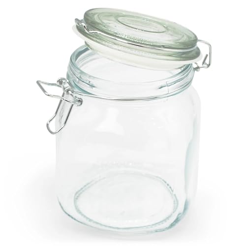 wisefood Einmachglas 1l - Bügelverschluss - Einmachglas groß - Glas mit Deckel - Aufbewahrungsglas (12) von wisefood