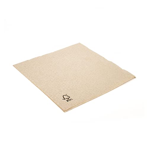 wisefood Papier Servietten, quadratisch natur braun 100 Stück 20 cm, 1-lagig, für Partys, Geburtstag, Feiern, hochwertige recycelbare und biologisch abbaubare Tischservietten von wisefood