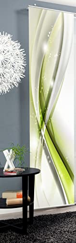 wohnfuehlidee Schiebevorhang Deko Blickdicht MALALAI, Farbe apfelgrün, Größe BxH 60x245 cm von wohnfuehlidee