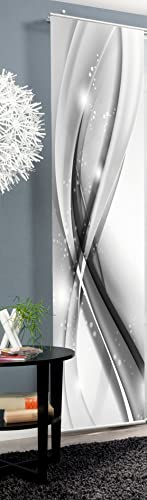 wohnfuehlidee Schiebevorhang Deko Blickdicht MALALAI, Farbe grau, Größe BxH 60x245 cm von wohnfuehlidee