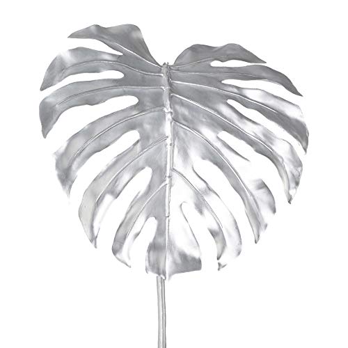 wohnfuehlidee Kunstpflanze Splitphiloblatt, 2er Set, Farbe Silber, Höhe ca. 89 cm von wohnfuehlidee