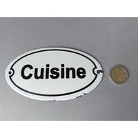 Cuisine Türschild Emaille, Emailleschild Küche, Email Schild von wohnraumformer