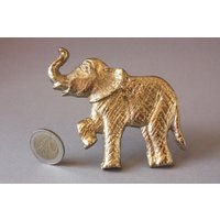 Möbelgriff Tier, Schubladengriff Gold, Elefant 9 cm von wohnraumformer