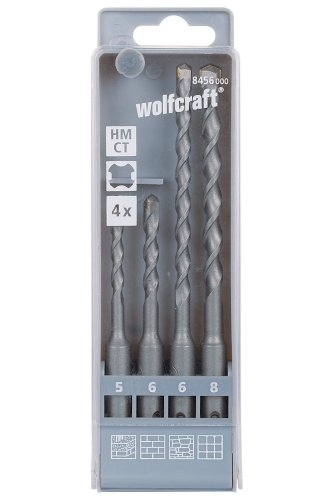 wolfcraft Betonbohrer-Set HM-bestückt, SDS-plus, Ø 5-10 mm, 6-tlg. I 8456000 I Für Bohrungen in Beton, Naturstein, Kunststein von wolfcraft