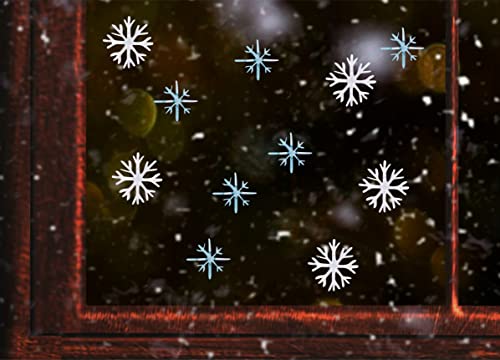 wolga-kreativ Fenster Fensterbilder Glasdekorfolie Motiv Fensterfolie Fenstertattoo Winter Weihnachten Schneeflocken Aufkleber Fenster Küche wiederverwendbar von wolga-kreativ