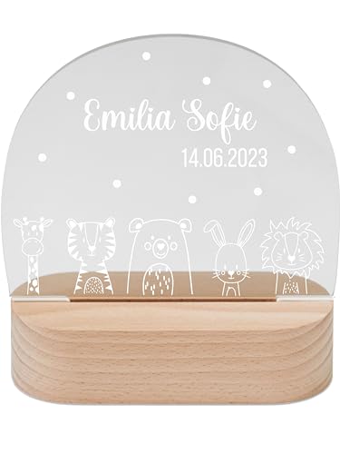 wunderwunsch - Personalisiertes Nachtlicht für Babys - Individuelle Nachttischlampe für Kinder - Personalisierte Geschenke Kinder - Babygeschenk - Geschenk zur Geburt von wunderwunsch