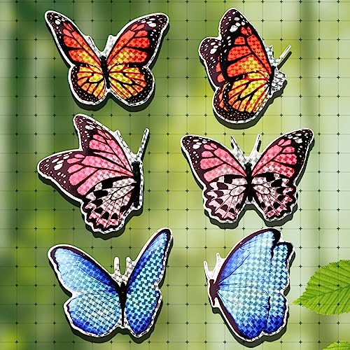 12 Stück Magnete für Fliegengitter, Doppelseitig Schmetterlings Magnet Fliegengitter Magnet für Fliegengittertüren, Fliegengitter Aufkleber für Vogelschlag und Kollisionsschutz (6 Stile) von xianynow