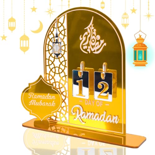 Ramadan Kalender, Eid Mubarak Kalender 2024, DIY Ramadan Deko, Ramadan Kalender Kinder, Countdown-kalender Ornament Gebet Ramadan Mubarak Deko Wohnzimmer Ramadan Geschenke für Kinder von xinrongda