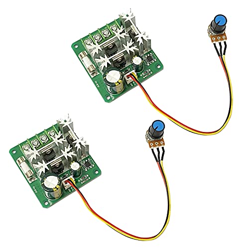 Motordrehzahlregler, 6 V - 90 V Gleichstrom, Motorpumpe, CCMHCN, PWM, Drehzahlregler, 15 A, PLC, DC Motordrehzahlregler mit Drehknopf (2 Stück) von xocome