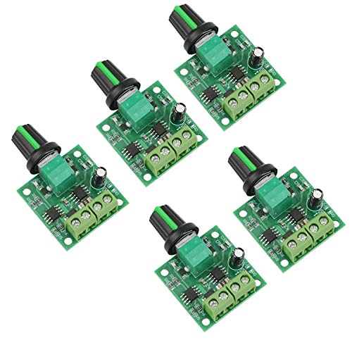 5 Stück PWM Niederspannungs-Gleichstrommotor-Drehzahlregler 1.8V 3V 5V 6V 12V 2A 1803B 1803BK Einstellbarer Treiberschalter mit Drehzahlregelung von xocome