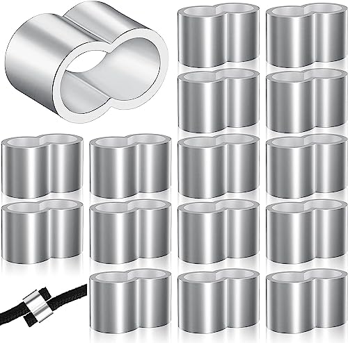 xocome Seilklemme 8 mm Würgeklemmen aus Aluminium, rostfrei, für Expanderseil, Planenseil, Gummiseil (25 STK Profi) von xocome