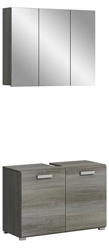 xonox.home X88B3B07, Holzwerkstoff, Silber, 80x185x37 von xonox.home