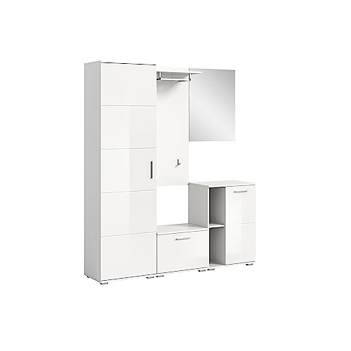 xonox.home Kombinierbare Garderobenmöbel, Weiß, ca. 165x191x37 cm von xonox.home