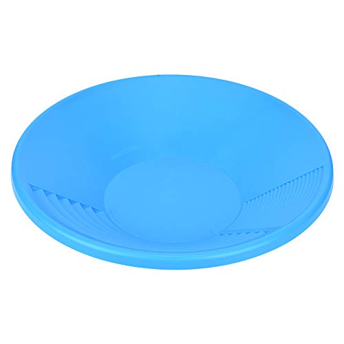 Xwyebo Blaue Goldwaschpfanne aus Kunststoff Mit Doppelriffeln – Unverzichtbares Goldwaschwerkzeug Zum Waschen, Bergbau Und Baggern von xwyebo