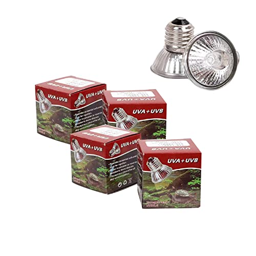 yanhe 50W UVA UVB Bulbs for Tortoise Heat Lamp Halogen Basking Bulb for Aquarium Reptile Lizards Turtle Snakes- 4pcs… von yanhe
